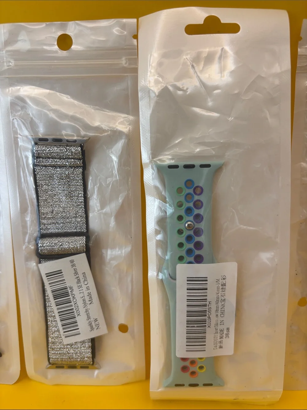 Five Smart Watch Bands. Assortment of colors